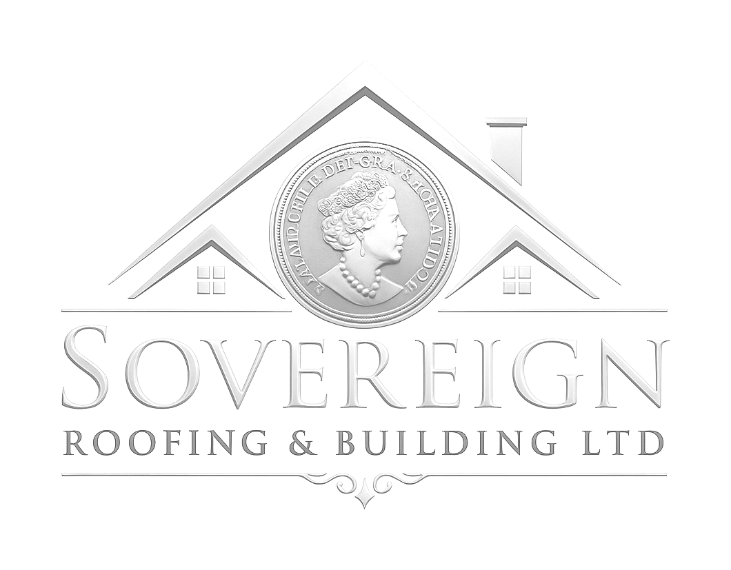 sovereign roofing & building ltd logo upscaled transparent light greyscale